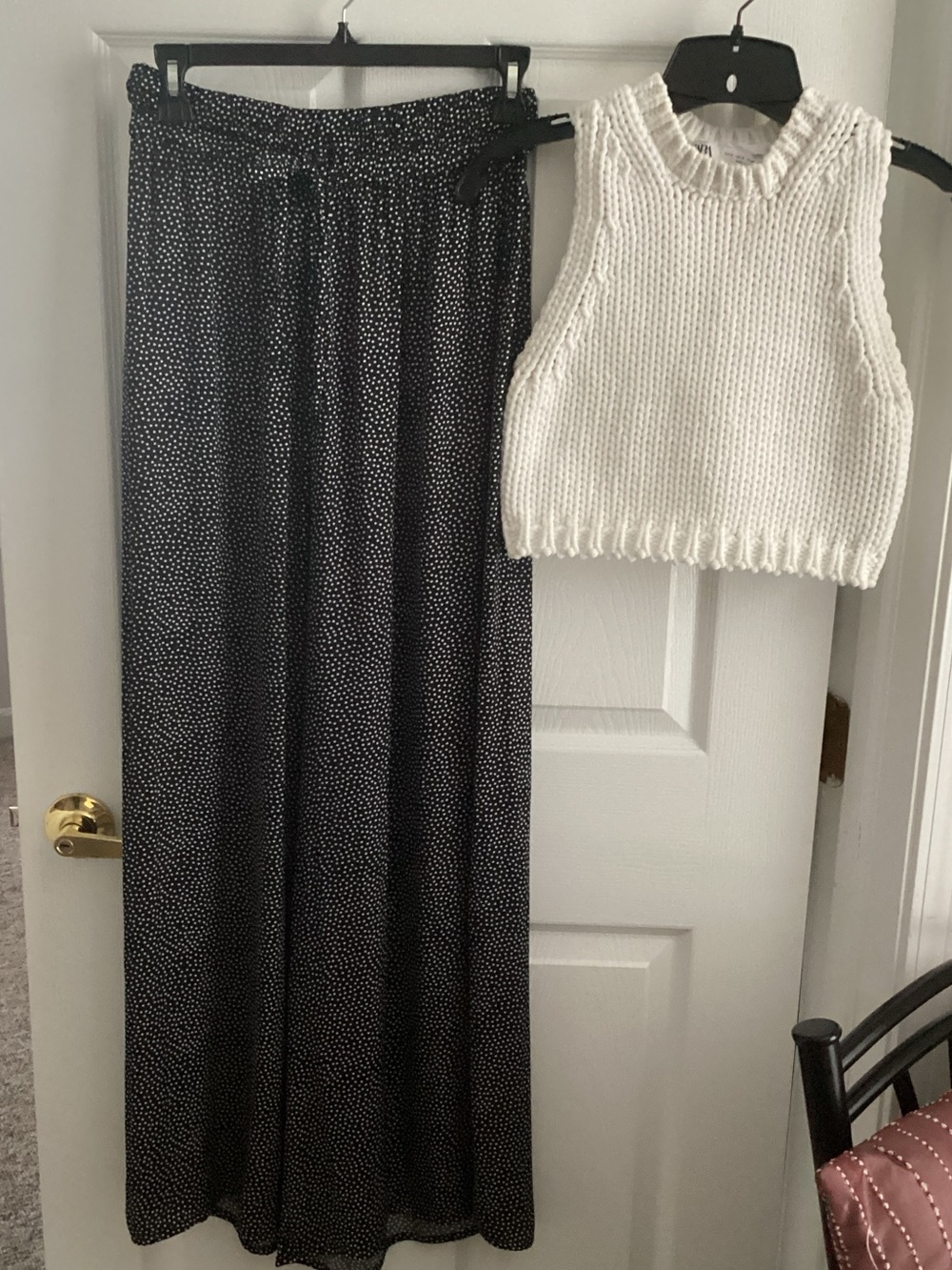 zara size small pants and sweater